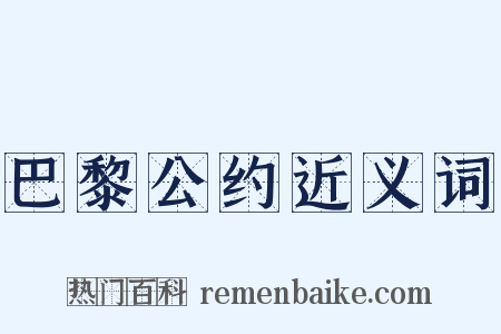 巴黎公约近义词是什么意思的图片